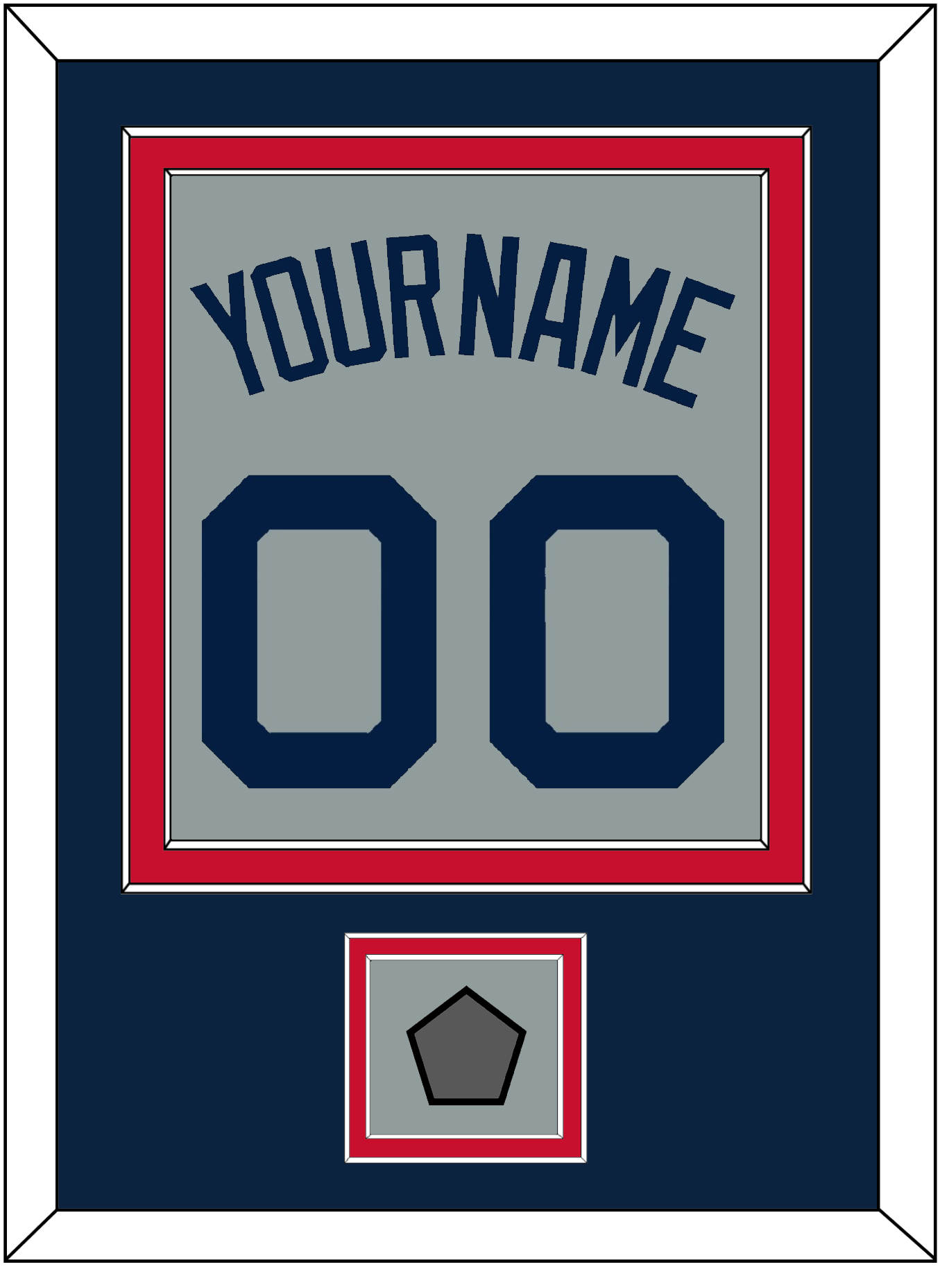 Boston Name, Number & World Series Jersey Patch - Road Gray (2009-2013) - Signature Tier 3
