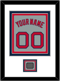 Boston Name, Number & World Series Champions Patch - Road Gray - Triple Mat 1