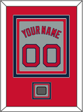 Boston Name, Number & World Series Jersey Patch - Road Gray - Triple Mat 2