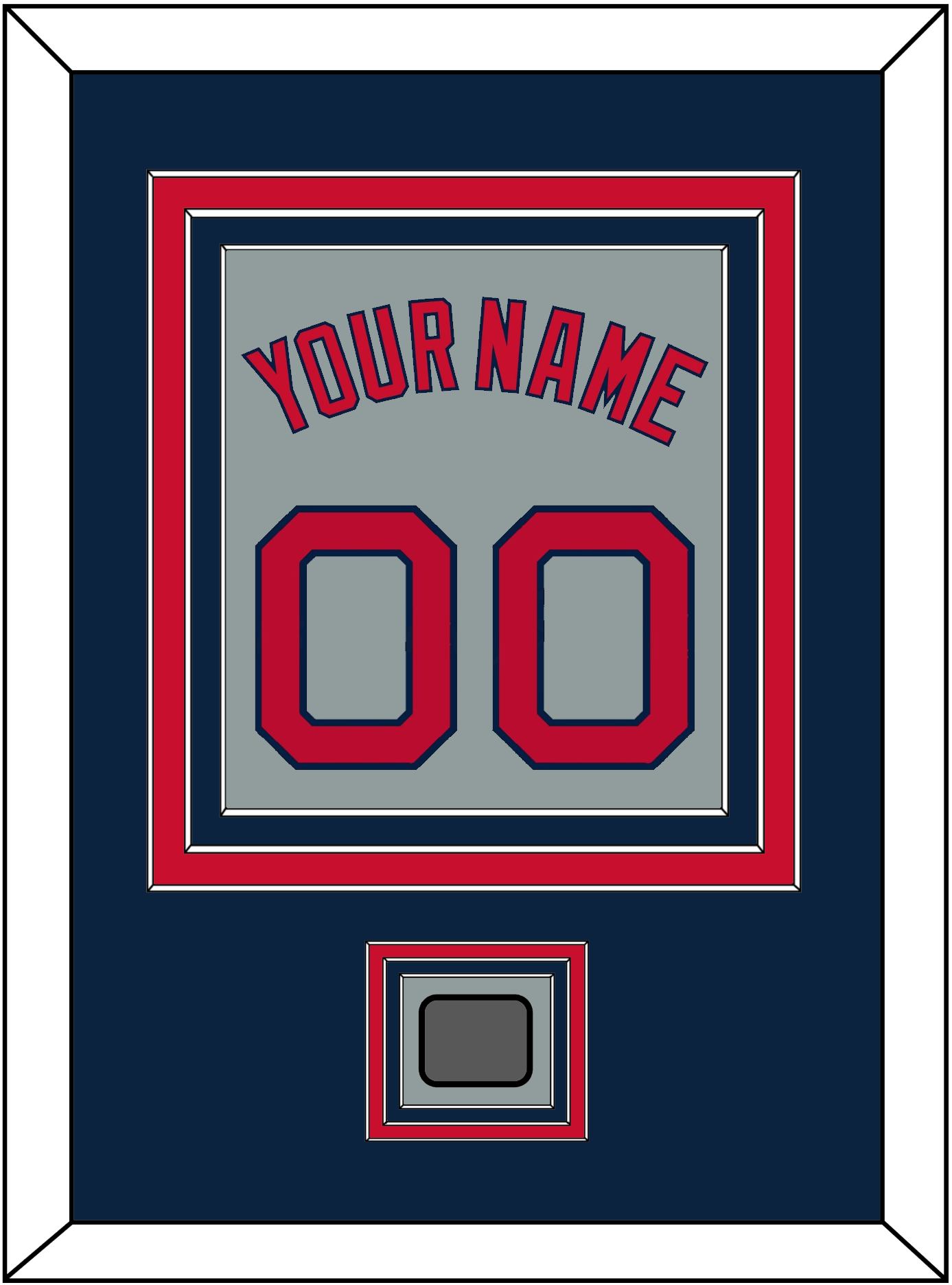 Boston Name, Number & World Series Champions Patch - Road Gray - Premier Tier 3