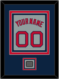 Boston Name, Number & World Series Jersey Patch - Road Gray - Triple Mat 3