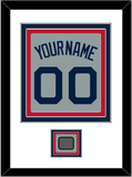 Boston Name, Number & World Series Jersey Patch - Road Gray (2009-2013) - Triple Mat 1