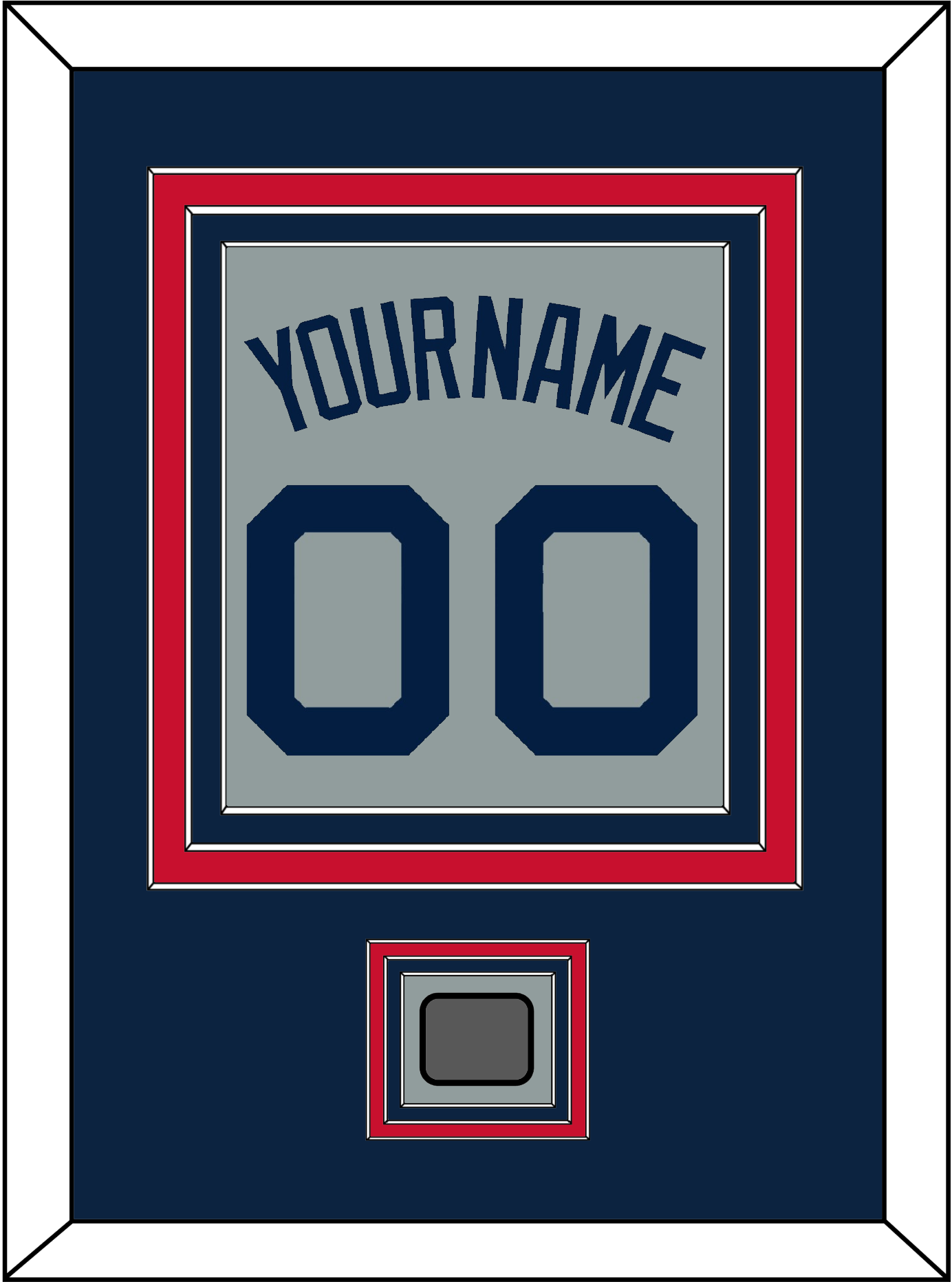 Boston Name, Number & World Series Champions Patch - Road Gray (2009-2013) - Premier Tier 3
