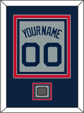 Boston Name, Number & World Series Jersey Patch - Road Gray (2009-2013) - Triple Mat 3