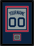 Boston Name, Number & World Series Jersey Patch - Road Gray (2009-2013) - Triple Mat 3