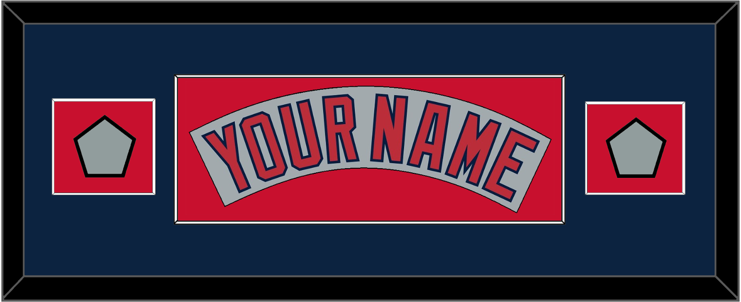 Boston Nameplate & Two World Series Jersey Patches - Road Gray (1992-2008)- Essential Tier 8