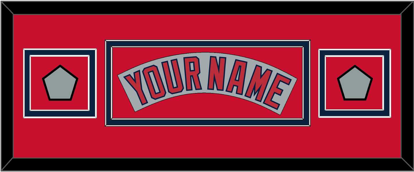 Boston Nameplate & Two World Series Jersey Patches - Road Gray (1992-2008)- Signature Tier 7