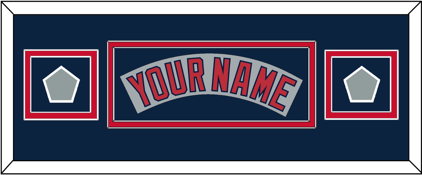 Boston Nameplate & Two World Series Jersey Patches - Road Gray (1992-2008)- Signature Tier 8