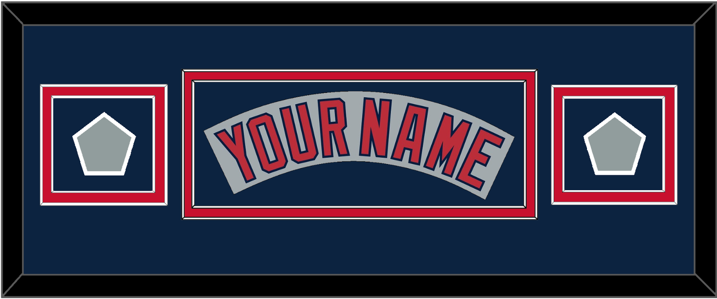 Boston Nameplate & Two World Series Jersey Patches - Road Gray (1992-2008)- Signature Tier 8