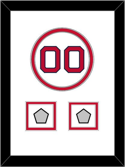 Boston Number & 2 World Series Champions Patches - Home White - Signature Tier 1