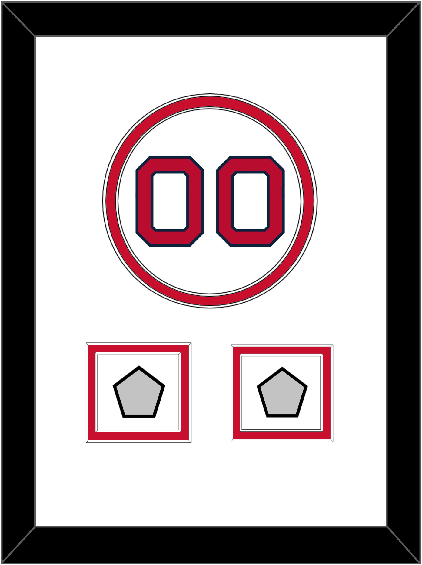 Boston Number & 2 World Series Jersey Patches - Home White - Signature Tier 1