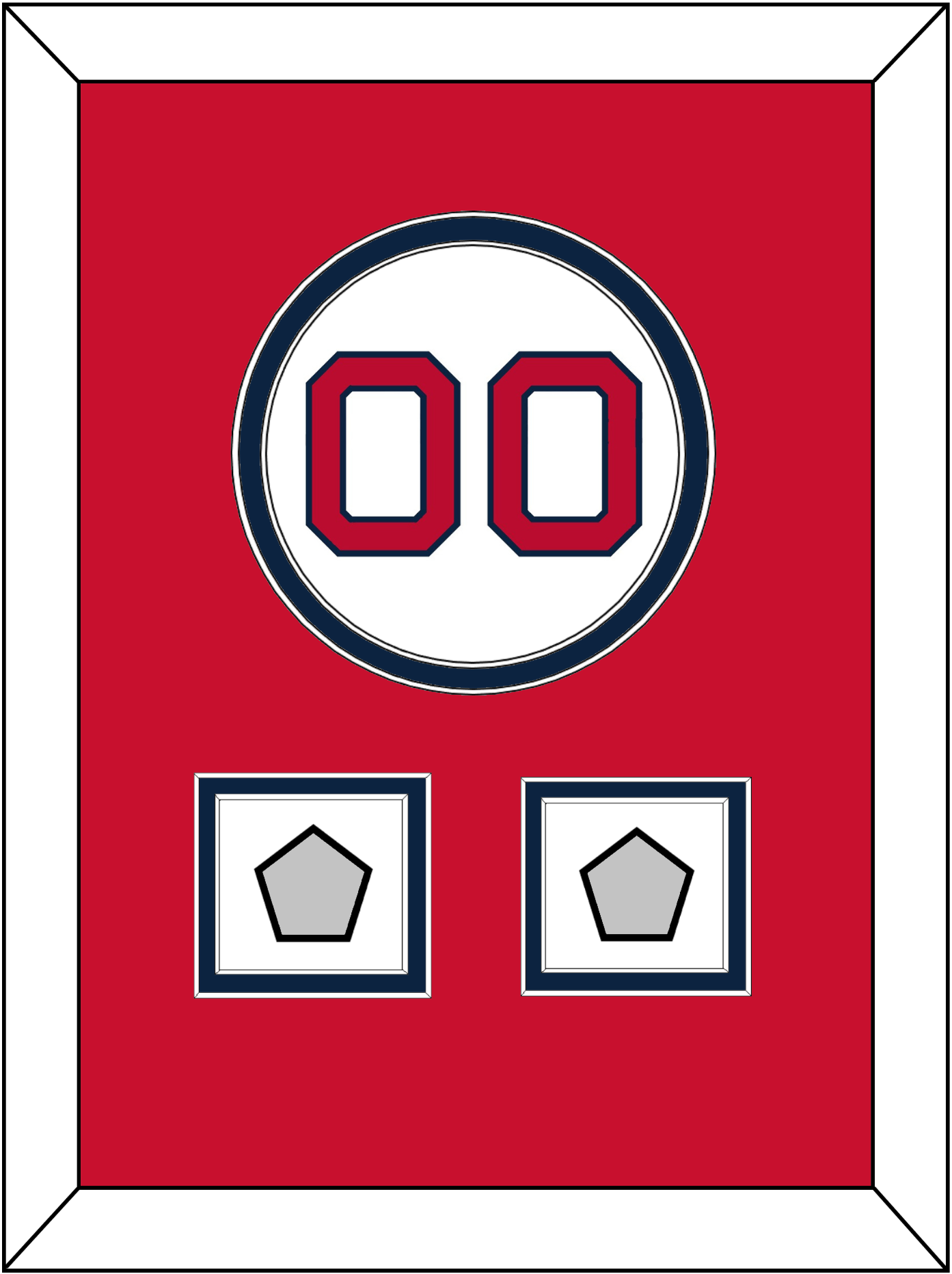 Boston Number & 2 World Series Champions Patches - Home White - Signature Tier 3