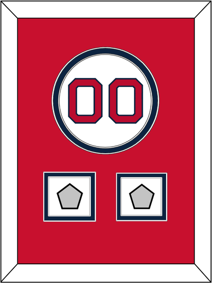 Boston Number & 2 World Series Champions Patches - Home White - Signature Tier 3