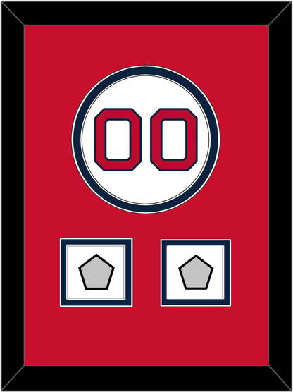 Boston Number & 2 World Series Jersey Patches - Home White - Signature Tier 3