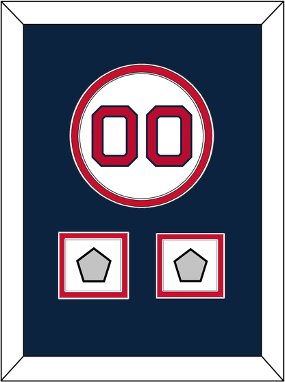 Boston Number & 2 World Series Champions Patches - Home White - Signature Tier 4