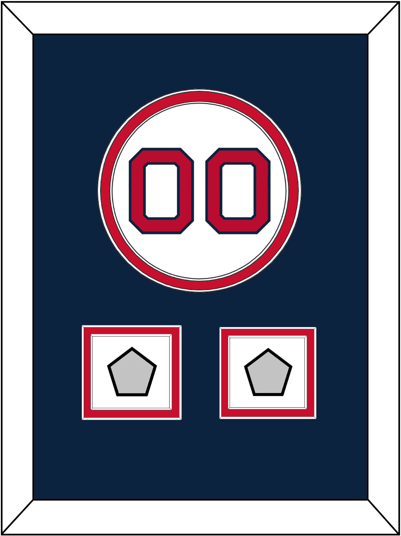 Boston Number & 2 World Series Jersey Patches - Home White - Signature Tier 4