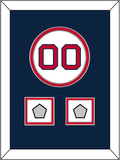Boston Number & 2 World Series Jersey Patches - Home White - Double Mat 4