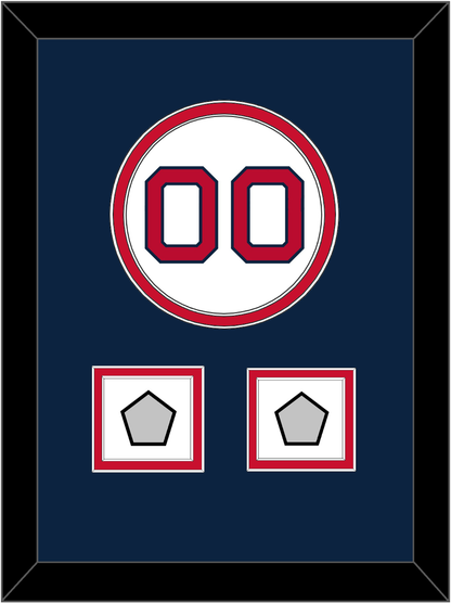 Boston Number & 2 World Series Champions Patches - Home White - Signature Tier 4