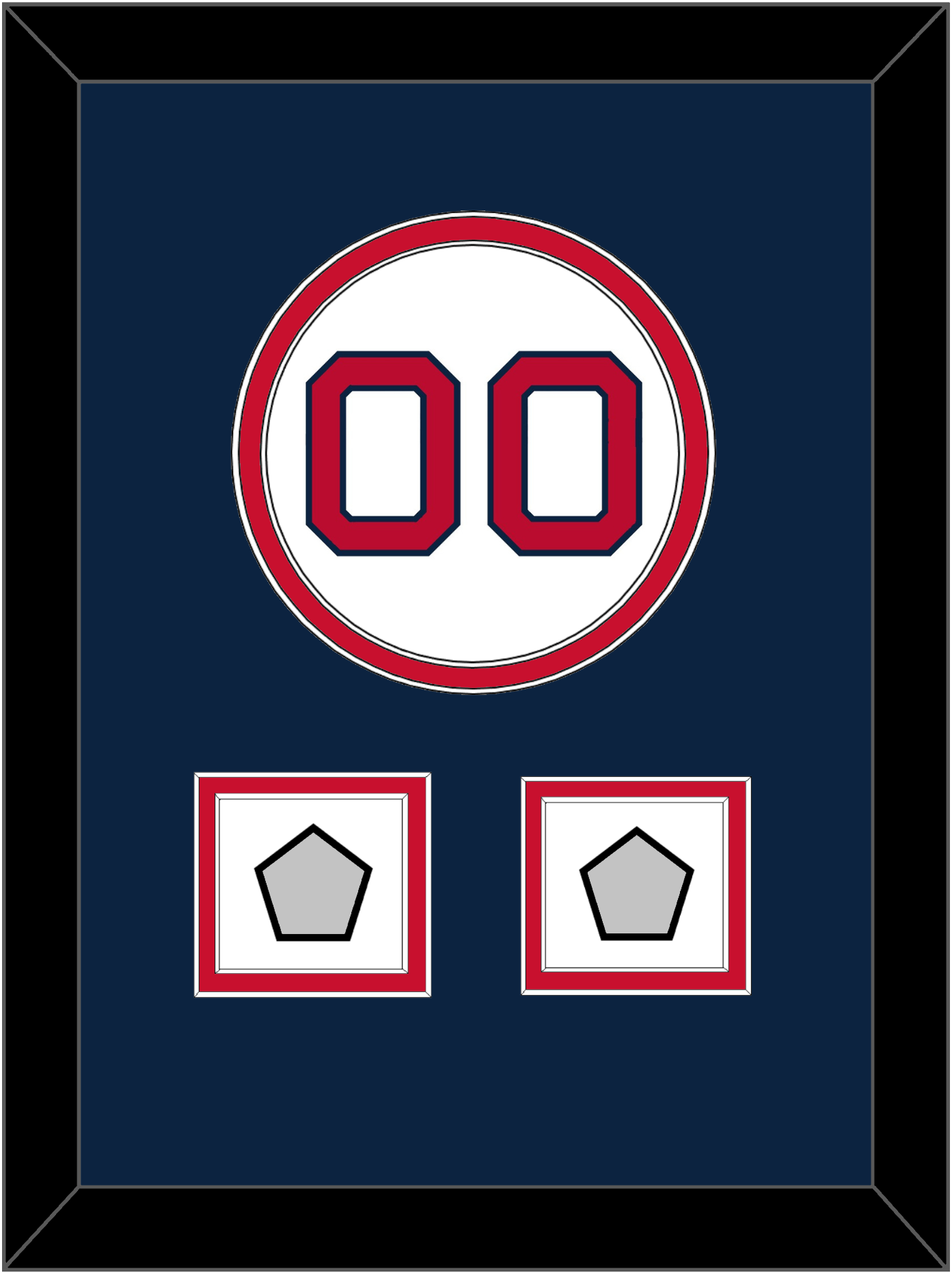 Boston Number & 2 World Series Jersey Patches - Home White - Signature Tier 4