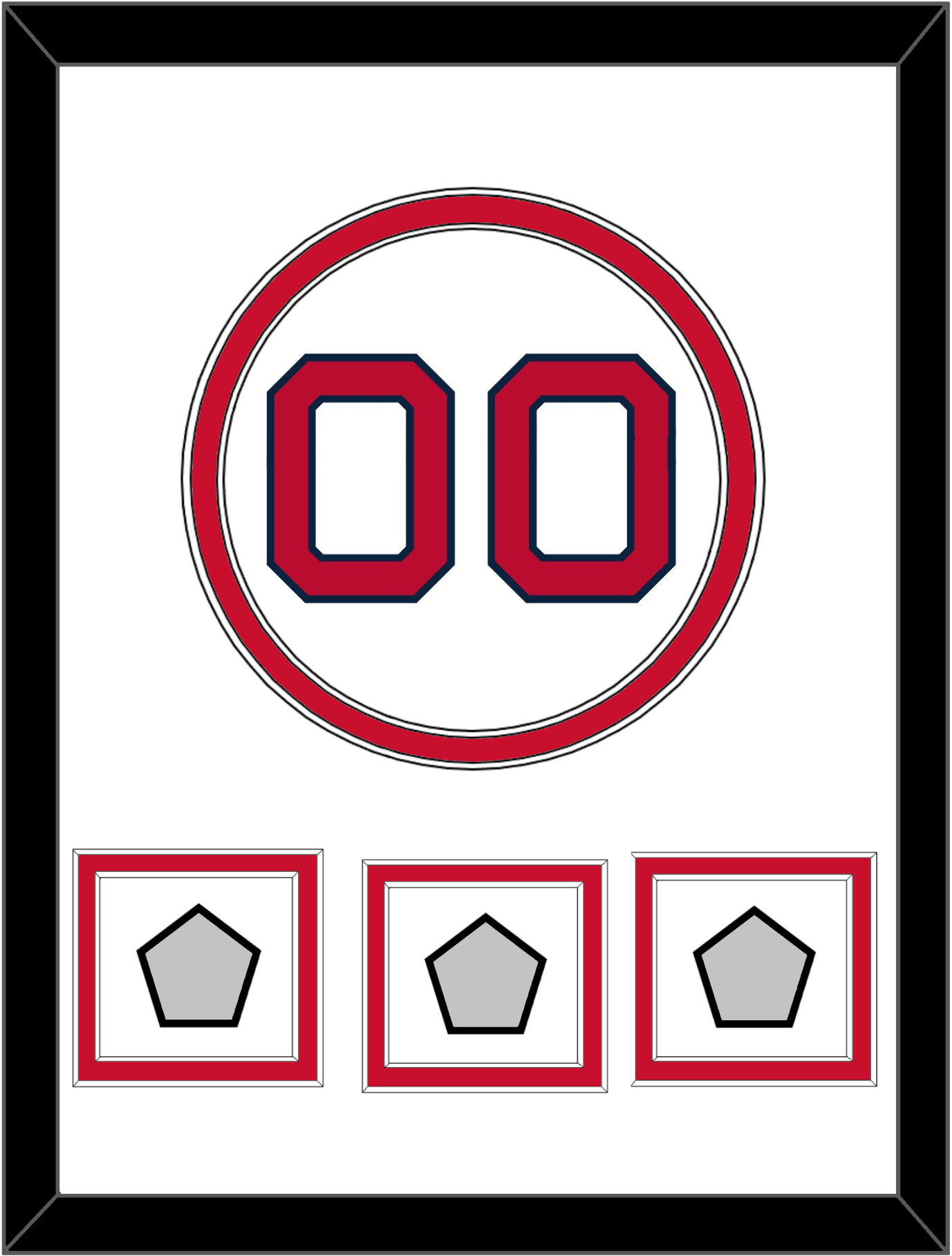 Boston Number & 3 World Series Jersey Patches - Home White - Signature Tier 1