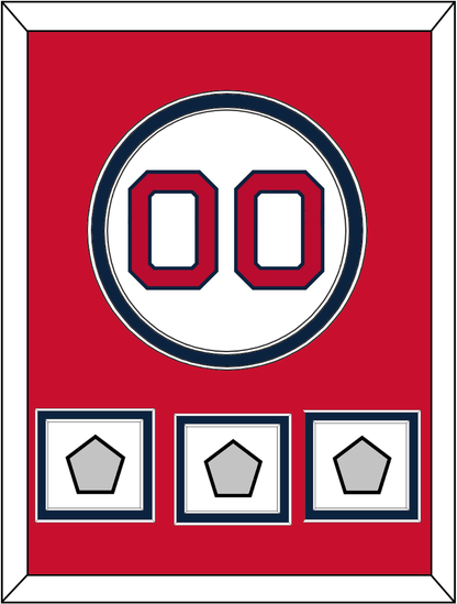 Boston Number & 3 World Series Jersey Patches - Home White - Signature Tier 3