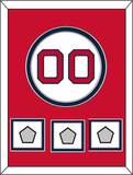 Boston Number & 3 World Series Jersey Patches - Home White - Double Mat 3