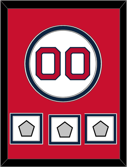 Boston Number & 3 World Series Jersey Patches - Home White - Signature Tier 3