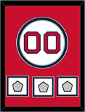 Boston Number & 3 World Series Jersey Patches - Home White - Double Mat 3