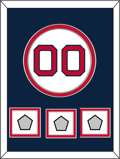 Boston Number & 3 World Series Jersey Patches - Home White - Signature Tier 4