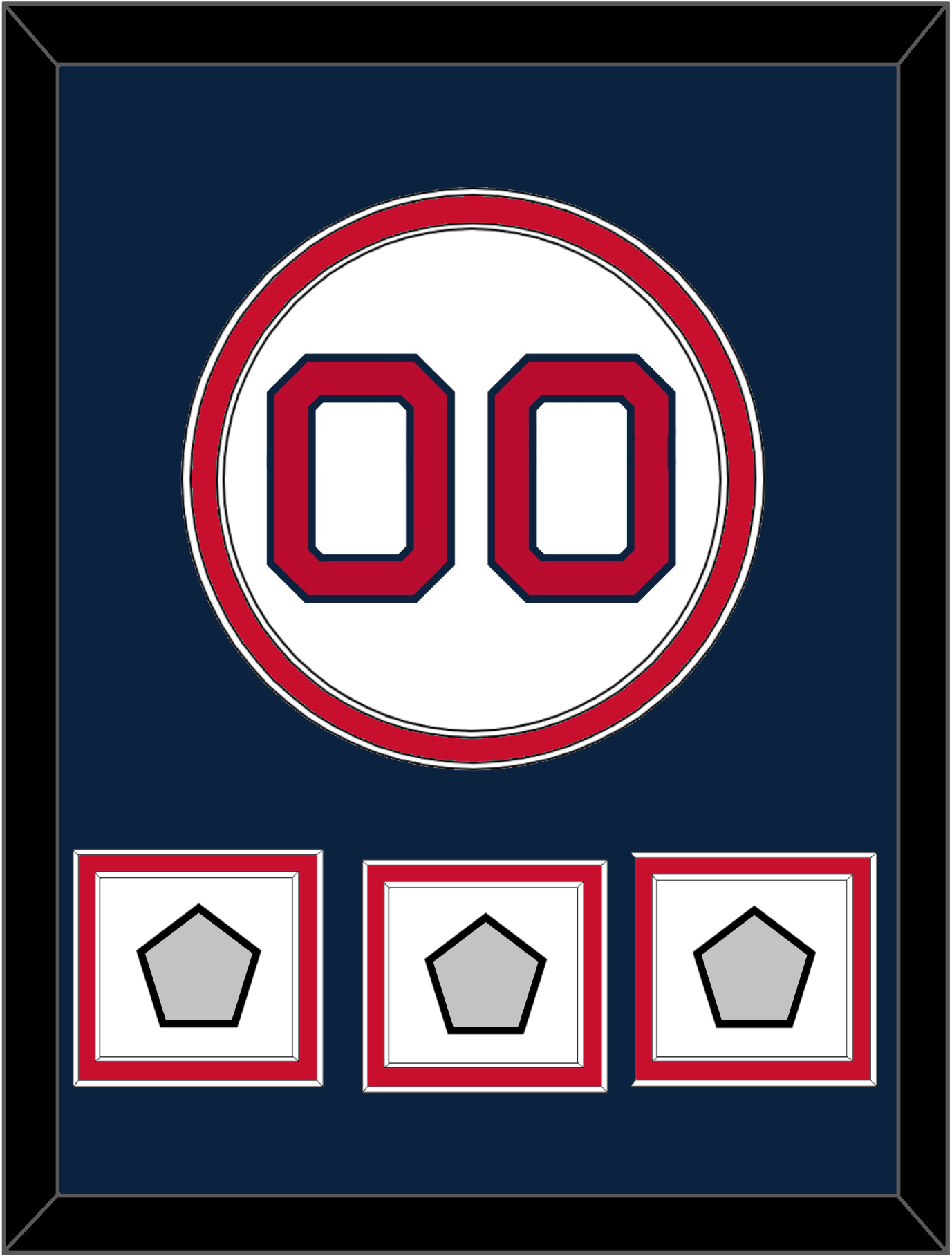 Boston Number & 3 World Series Jersey Patches - Home White - Signature Tier 4