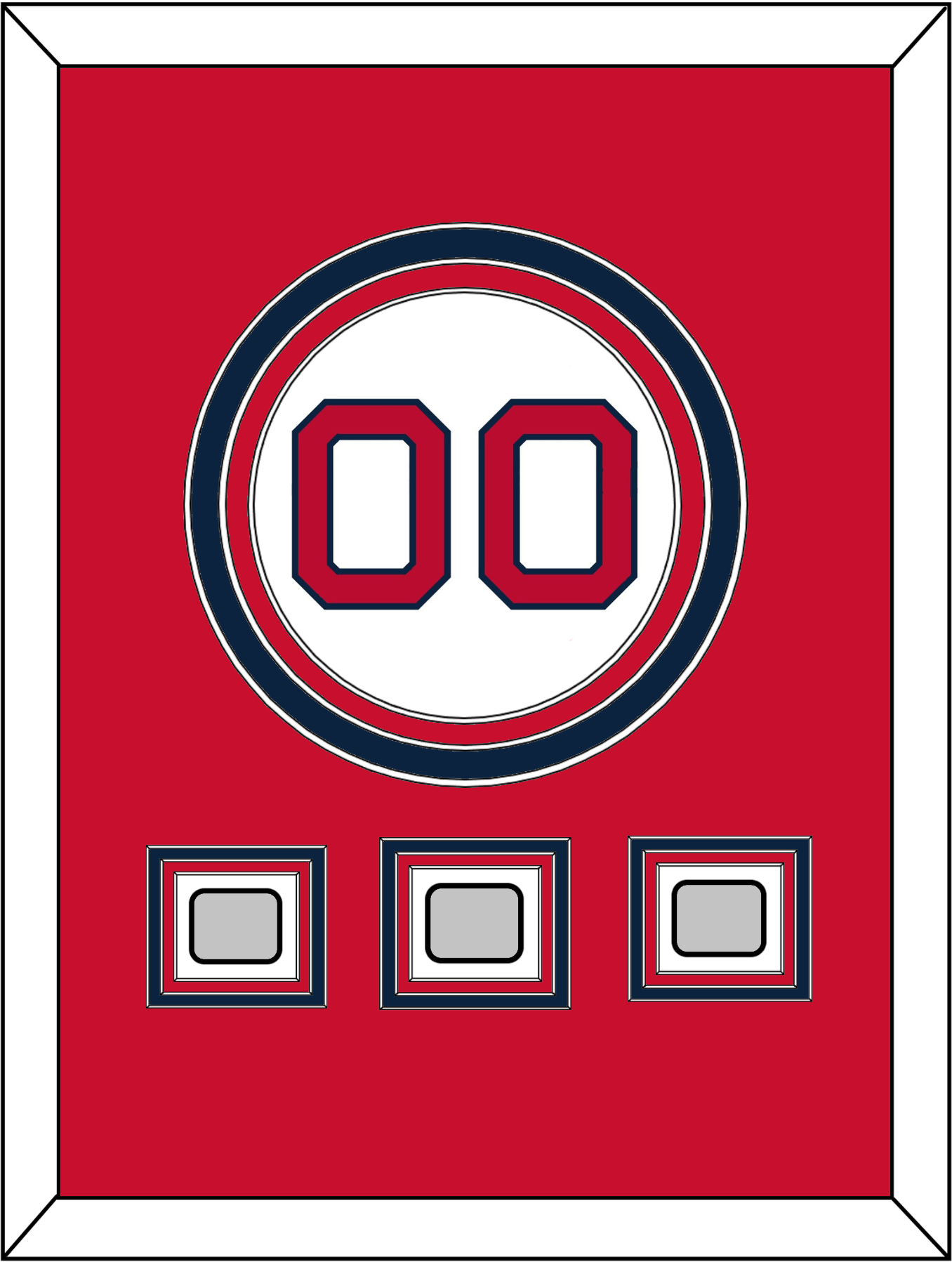 Boston Number & 3 World Series Jersey Patches - Home White - Premier Tier 2