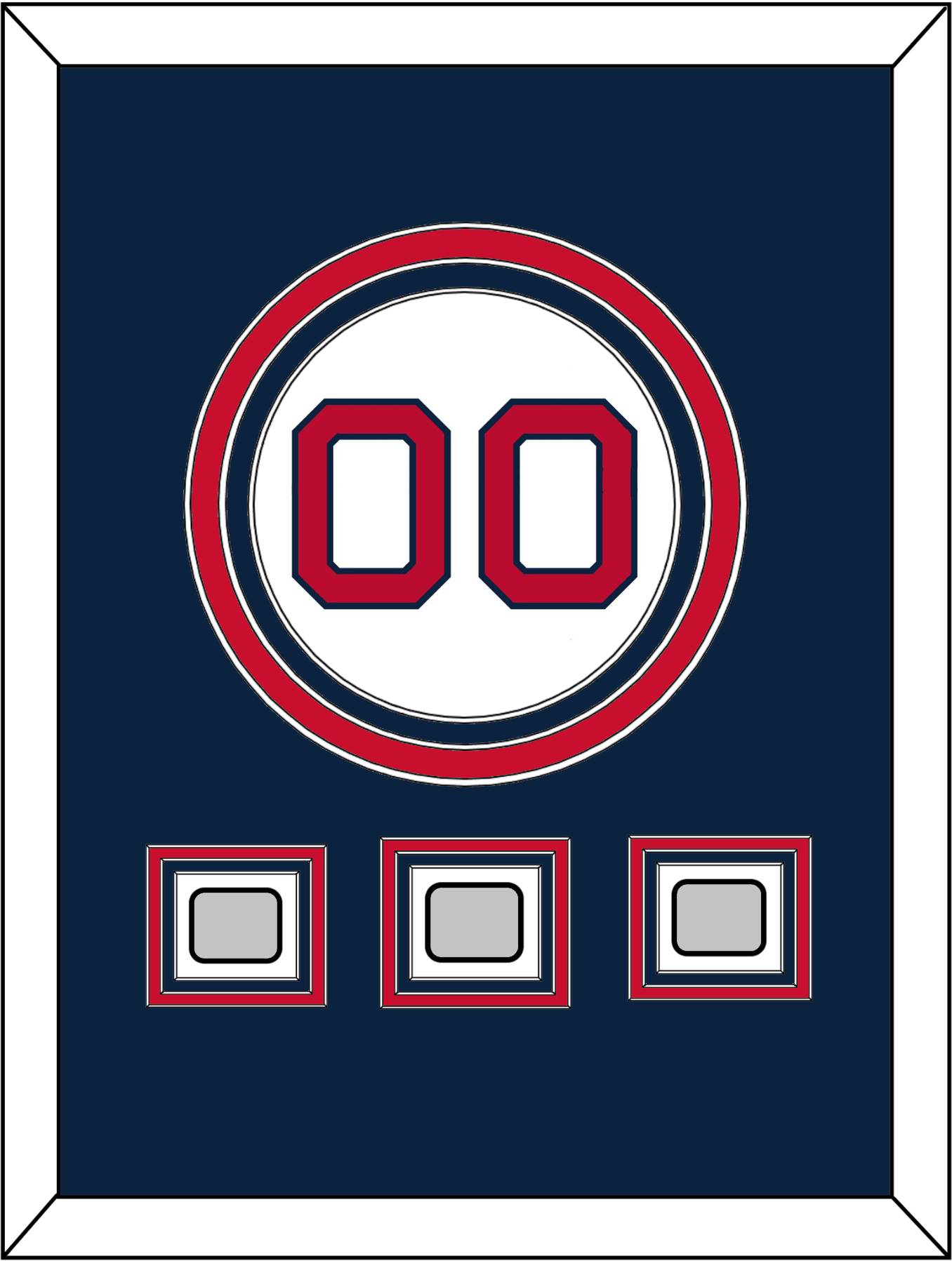 Boston Number & 3 World Series Jersey Patches - Home White - Premier Tier 3