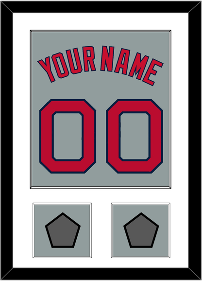 Boston Name, Number & Two World Series Champions Patches - Road Gray - Essential Tier 1