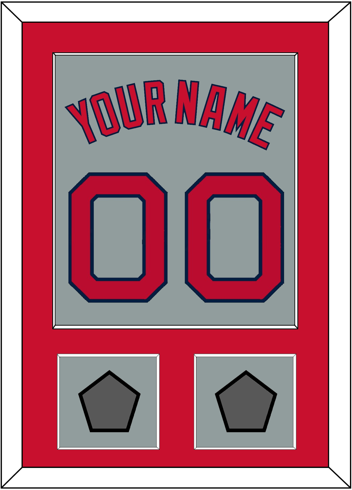 Boston Name, Number & Two World Series Jersey Patches - Road Gray - Essential Tier 2