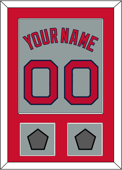 Boston Name, Number & Two World Series Jersey Patches - Road Gray - Essential Tier 2
