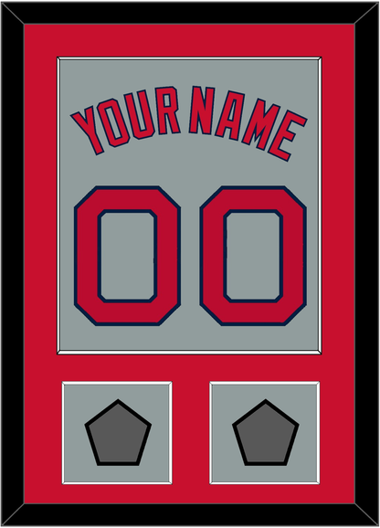 Boston Name, Number & Two World Series Jersey Patches - Road Gray - Essential Tier 2