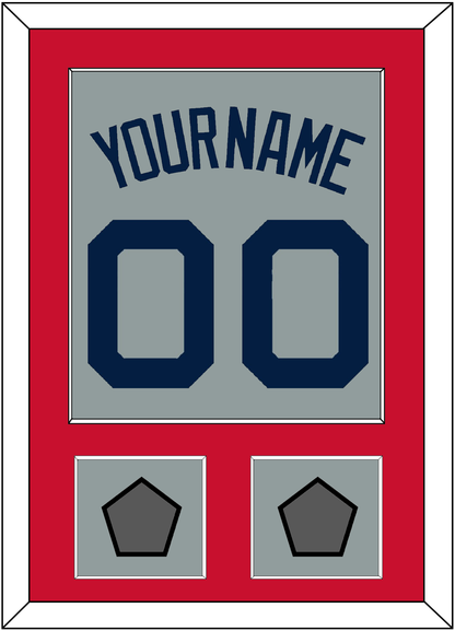 Boston Name, Number & Two World Series Jersey Patches - Road Gray (2009-2013) - Essential Tier 2
