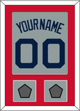 Boston Name, Number & Two World Series Jersey Patches - Road Gray (2009-2013) - Single Mat 2