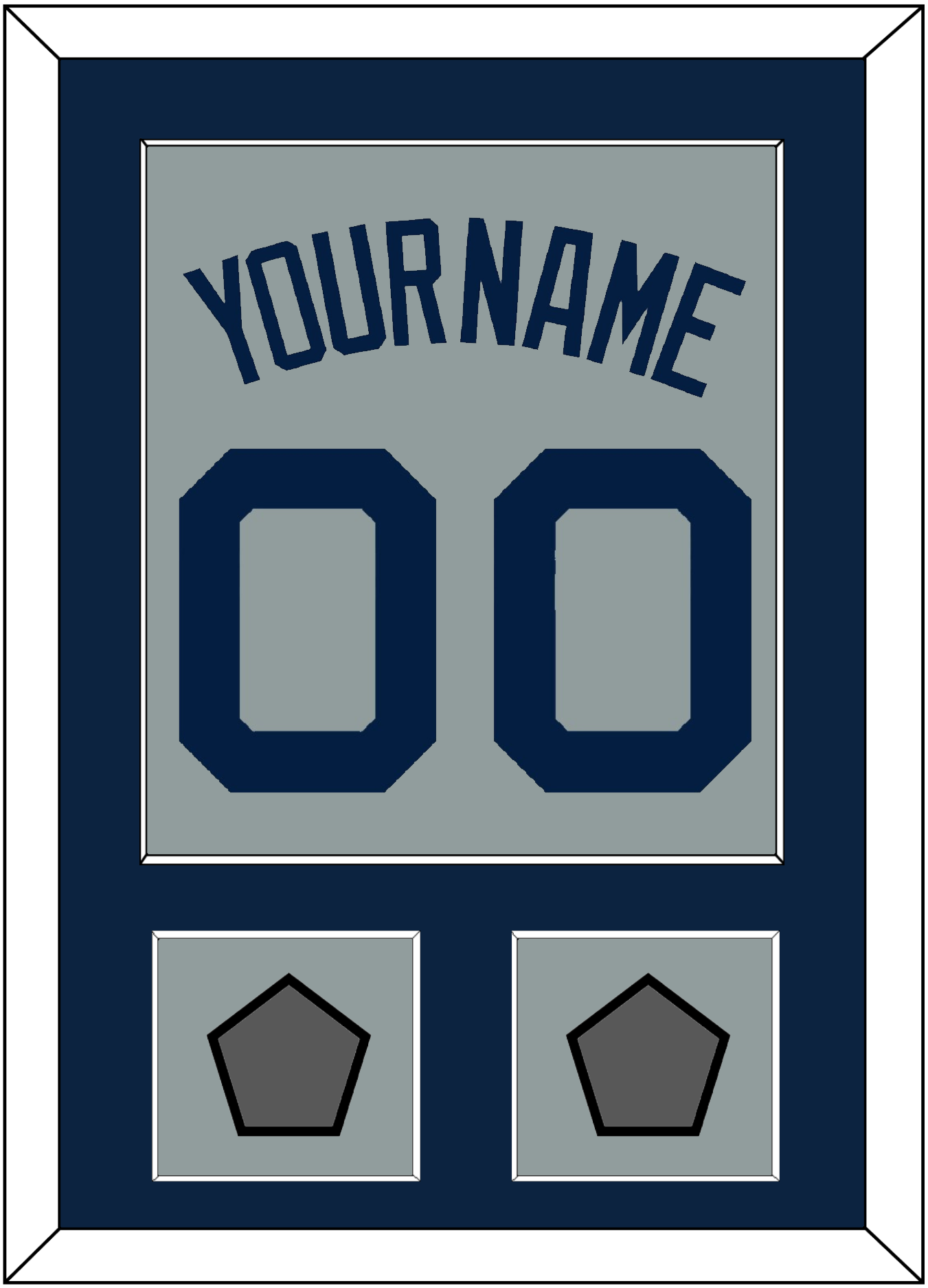 Boston Name, Number & Two World Series Jersey Patches - Road Gray (2009-2013) - Essential Tier 3