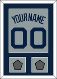 Boston Name, Number & Two World Series Champions Patches - Road Gray (2009-2013) - Single Mat 3