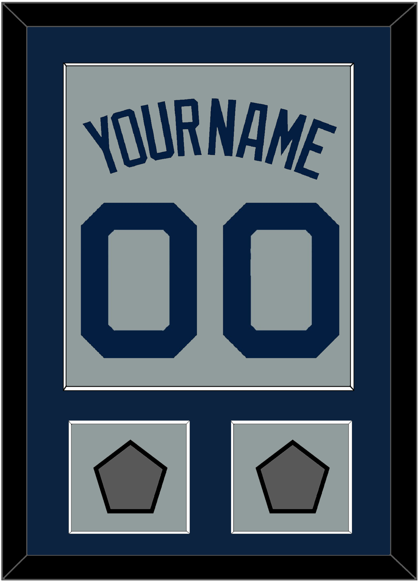 Boston Name, Number & Two World Series Jersey Patches - Road Gray (2009-2013) - Essential Tier 3