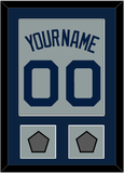Boston Name, Number & Two World Series Champions Patches - Road Gray (2009-2013) - Single Mat 3