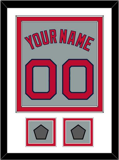 Boston Name, Number & Two World Series Jersey Patches - Road Gray - Signature Tier 1