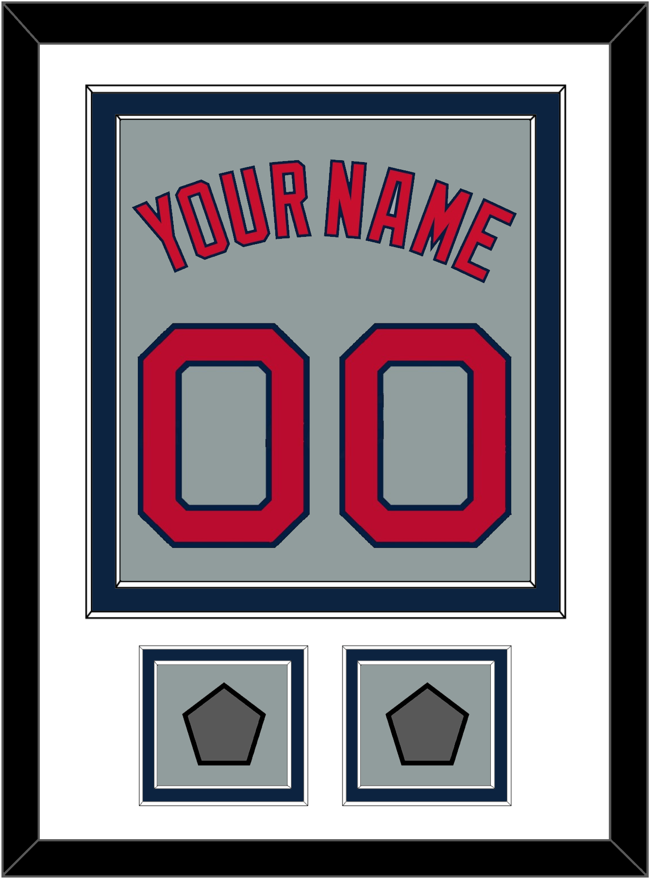 Boston Name, Number & Two World Series Jersey Patches - Road Gray - Signature Tier 2