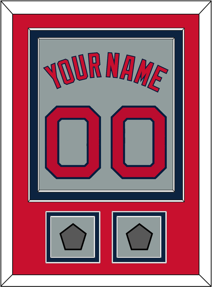 Boston Name, Number & Two World Series Jersey Patches - Road Gray - Signature Tier 3