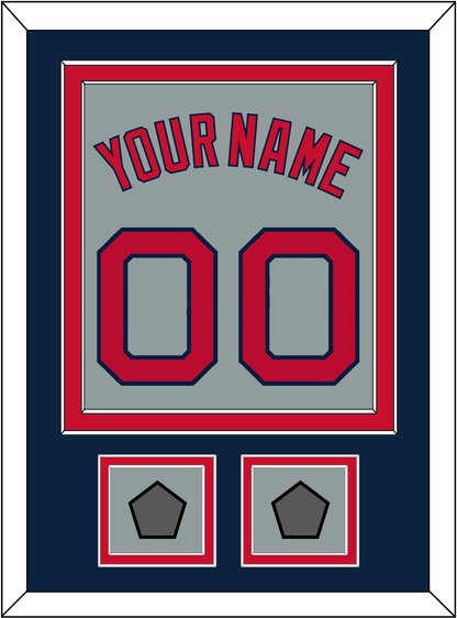 Boston Name, Number & Two World Series Jersey Patches - Road Gray - Signature Tier 4
