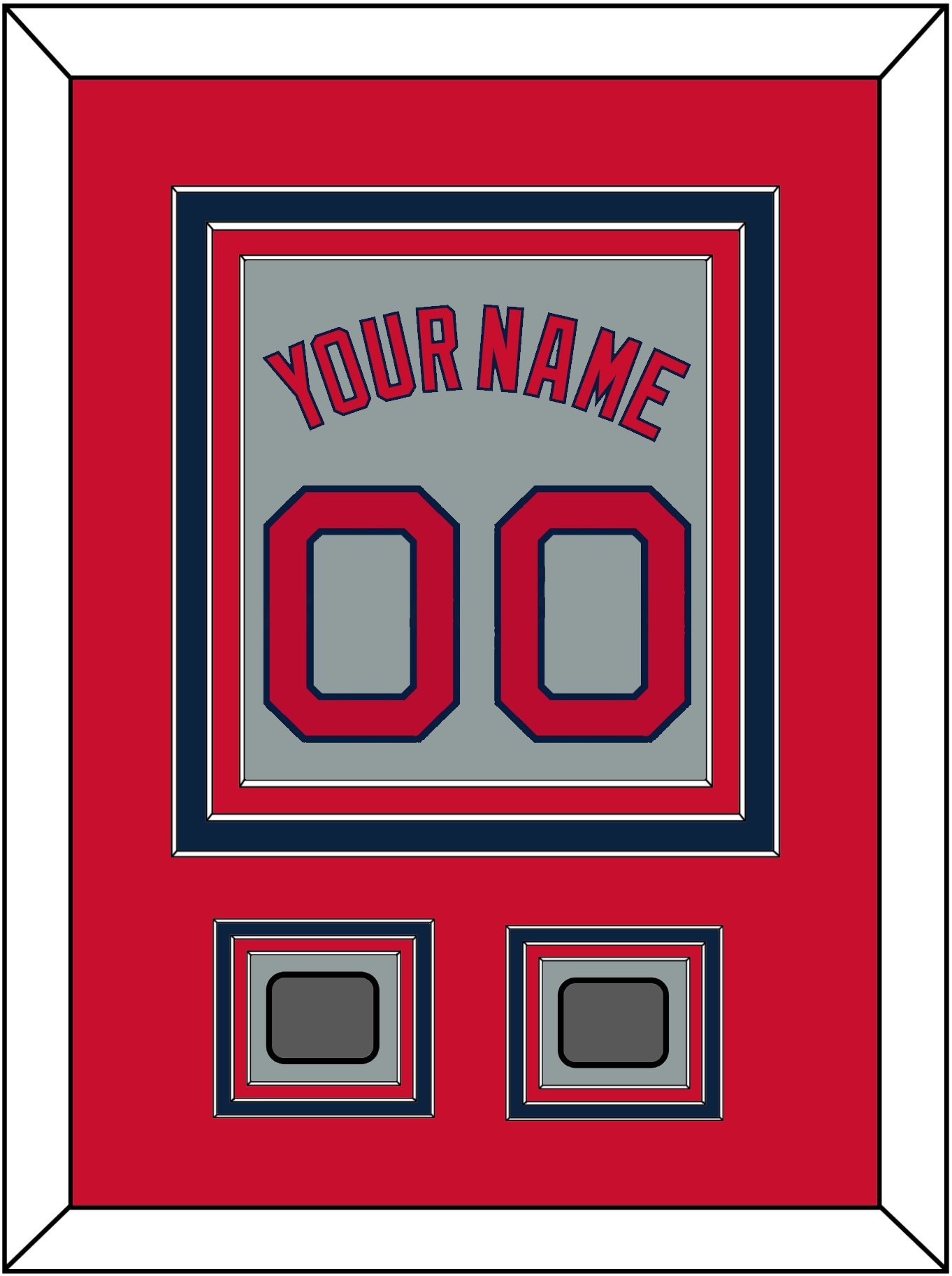 Boston Name, Number & Two World Series Jersey Patches - Road Gray - Premier Tier 2