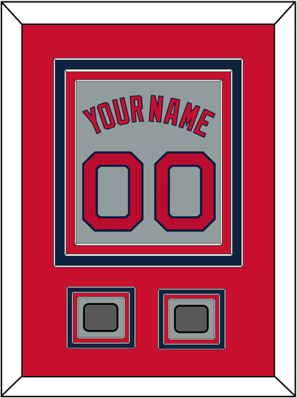 Boston Name, Number & Two World Series Jersey Patches - Road Gray - Premier Tier 2