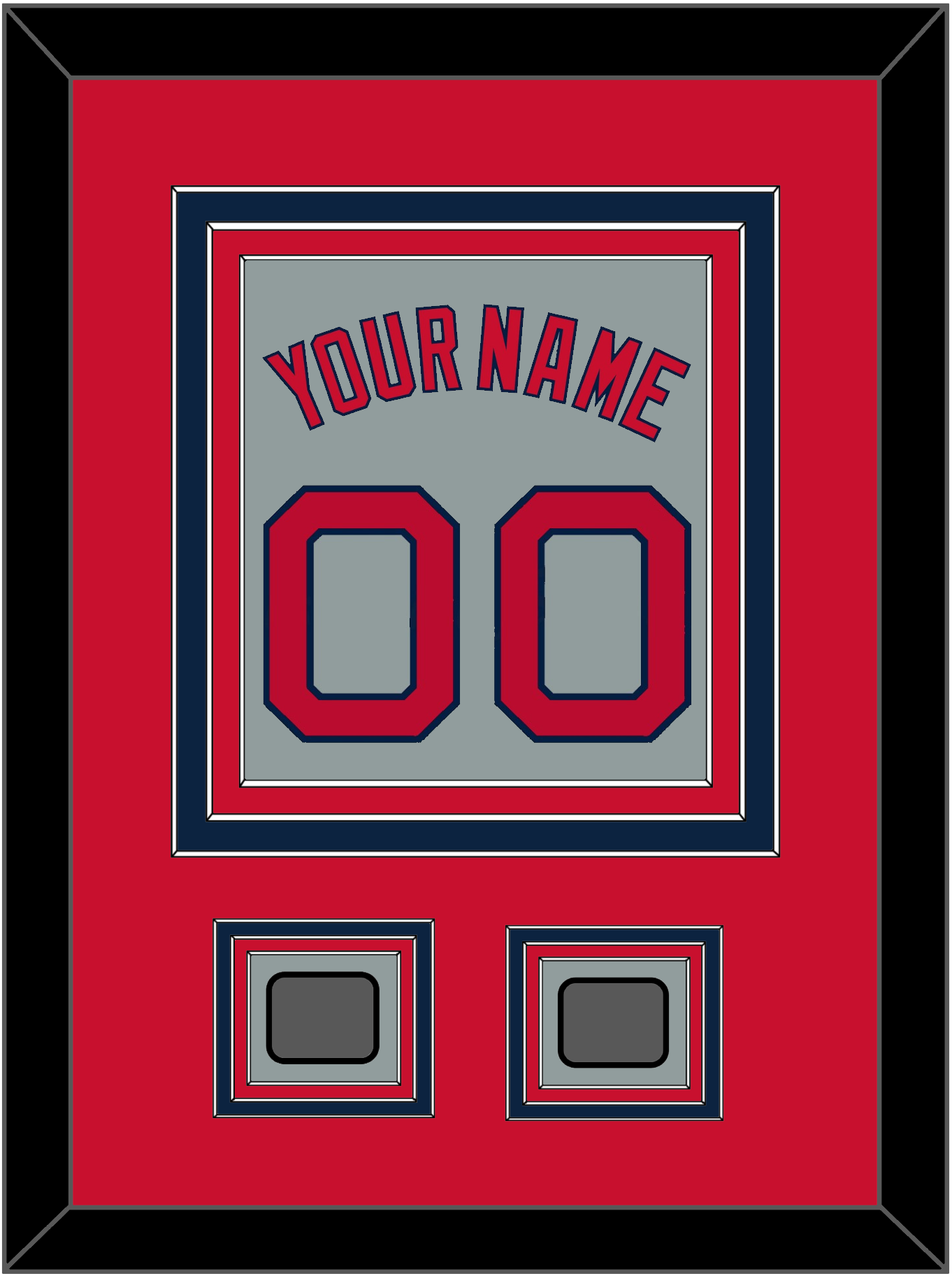 Boston Name, Number & Two World Series Jersey Patches - Road Gray - Premier Tier 2
