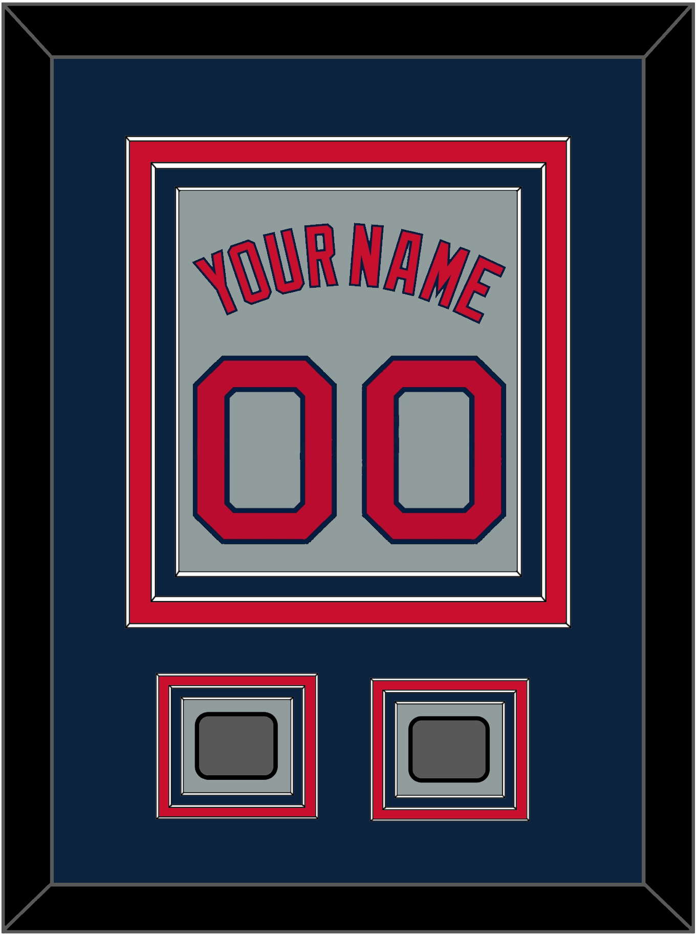 Boston Name, Number & Two World Series Jersey Patches - Road Gray - Premier Tier 3